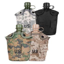 Garrafa de água tática ao ar livre, Chaleira Cantina com Bolsa, Cup Set for Camping, Caminhadas, Mochila, Sobrevivência - Image 1