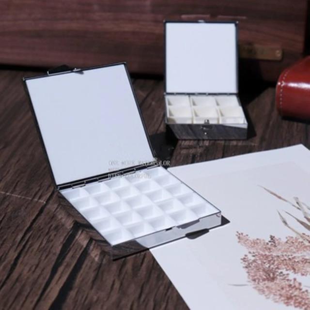 Paleta portátil de tinta aquarela com caixa de ferro transparente e cores hidratantes de alta qualidade para arte