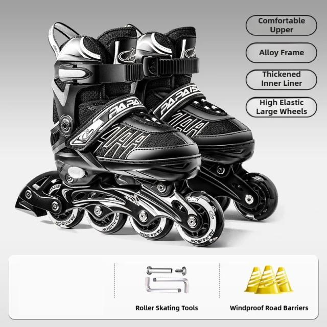 Patins Inline Ajustáveis para Iniciantes e Profissionais com Rodas Iluminadas