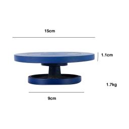 Roda giratória para esculpir cerâmica decoração, Banding Wheel, ferro fundido, lado duplo, carrinho giratória do bolo - Image 6