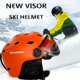 LUA-capacete de esqui com óculos integralmente moldados, PC e EPS, alta qualidade, esportes ao ar livre, esqui snowboard e skate - Image 2