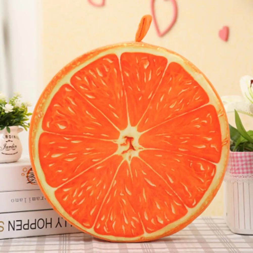 Almofada em formato de fruta de 33cm para leitura na cama e assistir costas e cabeça travesseiro almofada redonda sem fiapos - Image 1