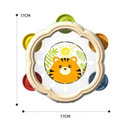 Instrumentos musicais montessori para crianças, brinquedos musicais interativos, cascavel de tambor de mão, brinquedos educativos para crianças, 0 a 12m - Image 6