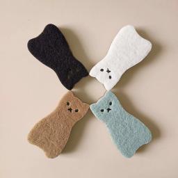 Conjunto De Limpeza De Gato Para Superfícies De Cozinha E Banheiro, Esponja De Lavagem De Louça, Esfregão, Escova, Bonito, 4Pcs - Image 3