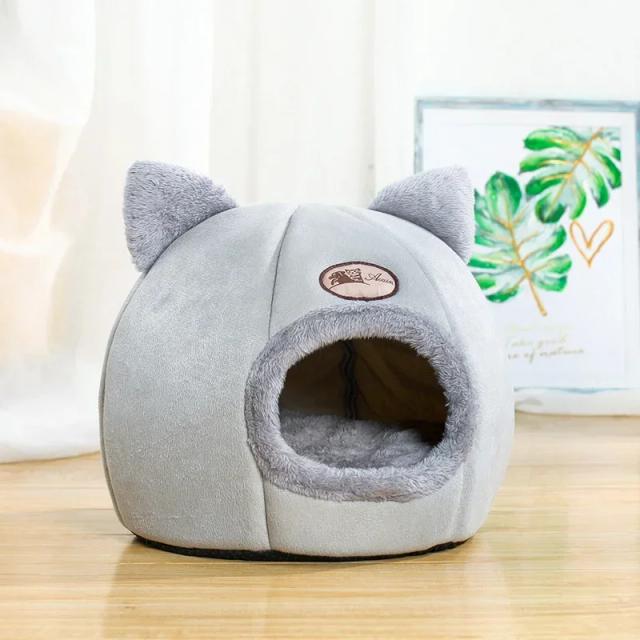 Cama aconchegante e versátil para pets: casinha para cachorro e barraca para gatos, perfeita para o inverno