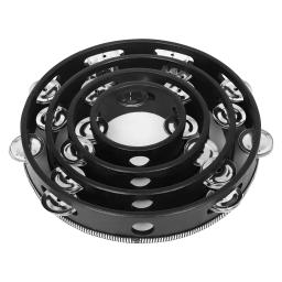 Tambourine mão sino tambor para crianças, madeira maciça, educação precoce iluminação brinquedos, instrumento Orff, 4 ", 6", 8 ", 10", 4 pcs por conjunto - Image 5