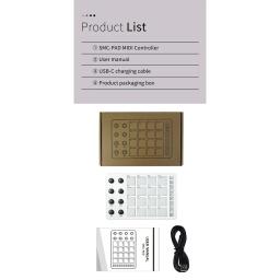 M-Vave SMC-PAD LaunchPad, design portátil, controlador MIDI sem fio, adequado para iniciantes - Image 6