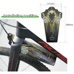 Guarda-lamas dianteiro e traseiro para bicicleta de estrada e mountain bike, acessórios de bicicleta, feitos de pp, 3 peças - Image 4