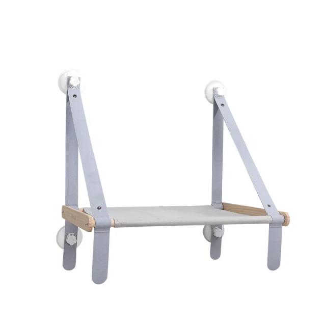 Cama Suspensa para Gatos em Madeira com Acesso à Janela - Rede para Escalada e Conforto do seu Pet