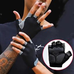 Luvas de ciclismo sem dedos para homens e mulheres, antiderrapante, respirável, fitness, bicicletas, treinamento, verão - Image 2