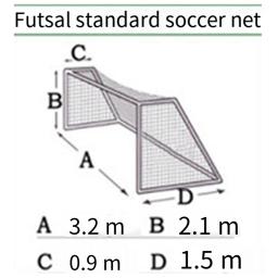 Redes portáteis do objetivo do futebol do PE, rede do objetivo do futebol, 5 A-Side, branco, 1 PC - Image 5