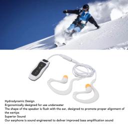 Subaquático MP3 Music Player, À prova d'água, Recarregável, Low Loss, Fone de ouvido para mergulho, Corrida, USB 2.0 - Image 2