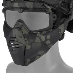 Máscara tática com óculos de proteção, acessórios de paintball, máscaras à prova de poeira, airsoft, à prova de vento - Image 2