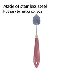 Pintura misturando o raspador de aço inoxidável arte espátula special-shaped slicer para óleo de aquarela acrílico 5 pces estilo a - Image 5