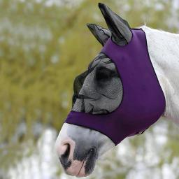 Máscara de malha com capuz, respirável, anti-mosca, elástica, malha de malha, anti-vejos, cavalo, máscara voadora, equipamento equestre - Image 3