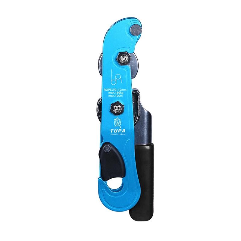 Escalada ao ar livre com função de bloqueio automático parar lidar com dispositivo de controle de descida rappelling descender downhill freio polia - Image 1