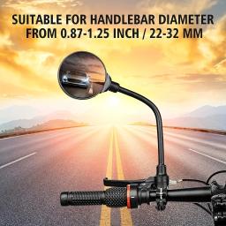 Bicicleta giratória e ajustável guidão espelho retrovisor, grande ângulo de visão traseira, espelho convexo à prova de choque, Universal, 2pcs - Image 2