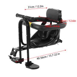 Sela de segurança infantil com pedais e apoio, Assento de bicicleta MTB, Road Bike, Acessórios de ciclismo ao ar livre, Segurança infantil, 2024 - Image 3