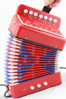 Pequeno acordeão infantil, instrumento de educação precoce, cor opcional, 7 chaves, 3 válvulas de ar, brinquedo ABS para crianças - Image 1