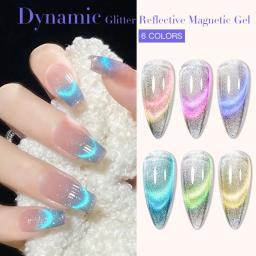 Mtssii-Esmalte duplo para olhos de gato, LED UV, Azul Camaleão Fluorescente, Doces de Verão, Magnético, de Embeber, 7ml - Image 2