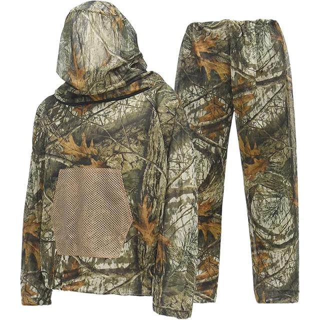 Conjunto Ghillie Camuflado Anti-Mosquito com Capuz - Leveza e Discrição