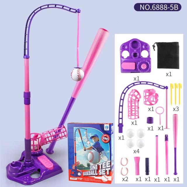 Conjunto de Beisebol Infantil 3 em 1 para Idades 3-8 Anos