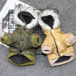 Casaco com capuz inverno quente para animais, roupas para cães, pelagem de cachorro, cães pequenos e médios, chihuahua grosso, Yorkies, roupas - Image 2