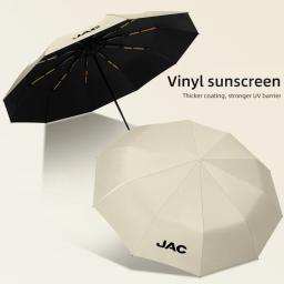 JIAYUE-Guarda-chuva de carro dobrável automático, personalizar blocos de logotipo, raios UV, guarda-chuva para JAC T9, T8 PRO, iC5, JS2, S2, S3, S7, A5, R3 - Image 2