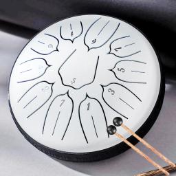 Hluru-Aço língua tambor, Etéreo Handpan tambor, instrumento musical, tambor etéreo, 6 ", 11 notas, D5 - Image 4