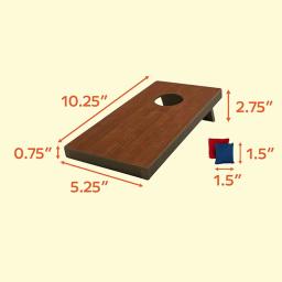 Mini Portable Tabletop Corn Holes Wood Boards Set, Jogo ao ar livre, Desktop, Cornhole Set, Presente, 2Pcs, 8 Sacos - Image 6
