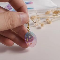 Brinco pingentes resina epóxi molde de silicone diy lua e estrela em forma de brincos molde jóias fazendo chaveiro pingente molde de fundição - Image 5