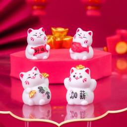 Estilo chinês Lucky Cat Figurine, Mini decoração adorável, miniatura moderna e bonita, micro paisagem criativa - Image 5
