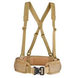 Air-soft acolchoado Molle cinto com suspensórios ajustáveis, equipamento de combate tático batalha, correias livres - Image 4