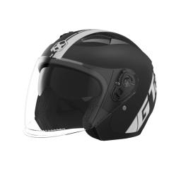 Meia Capacete da Motocicleta com Lente Dupla, Viseira Solar e Escudo do Vento, Forro Destacável Confortável, Ventilação, Elegante Aberto, 3/4 - Image 1