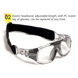 Óculos de proteção ocular de segurança, basquete e futebol óculos, Optical Frame, espelho removível, pernas miopia, G99D - Image 3