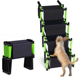 Rampa dobrável portátil ao ar livre para animais de estimação, design ajustável, forte capacidade de rolamento, cão e gato, escada para carro - Image 1