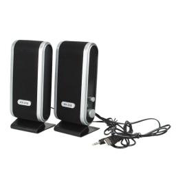Alto-falantes portáteis com alimentação USB, Mini caixa de som ao ar livre, Ear Jack para laptop, Desktop, PC, estéreo, 3,5mm, 2 pcs - Image 6
