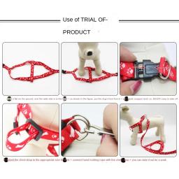 Ajustável Pet Dog Harness e Leash Set, Bone Printing, Moda Harness para Cat, Chihuahua, Walking Puppy, Verão Suprimentos - Image 6