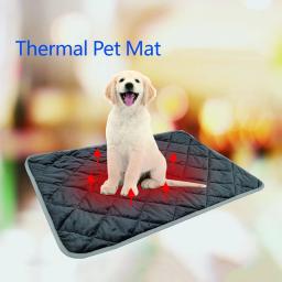 Almofada de aquecimento antiderrapante para animais de estimação, Almofada espessa para gato e cachorro, Tapete de dormir quente para o inverno, Tapete térmico para dormir, 40 cm x 50cm - Image 1