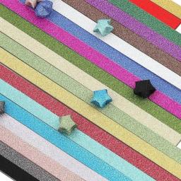 Fenrry-Tiras De Papel Estrela Dobrável Brilhante, Papéis De Origami Glitter, Estrelas Da Sorte, Entusiastas De Artes E Ofícios, 460/920 Folhas - Image 6