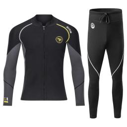 Terno de mergulho 1.5mm masculino wetsuit neoprene subaquático kitesurf surf caça submarina jaqueta calças roupas terno molhado - Image 1