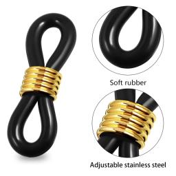 Ajustável Anti-Slip Eyeglass Cadeia Termina, Óculos de borracha Retainer, Óculos End Conectores, Óculos Acessórios, Anel Strap, 50Pcs - Image 4