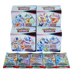 360 Pcs Cartão Pokémon Evolutions Prismatic Obsidian Flames PALDEAN FATES Surging Sparks Inglês Booster Cartão de Transação de Batalha - Image 1