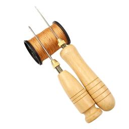 Agulha de costura de couro de lona awl com alça de cobre, 50m fio de cabo de náilon para ferramentas de costura de couro artesanal sapato reparação de couro - Image 3