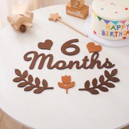Feltro Prop Fotografia para recém-nascidos, Adereços Fotografia para o bebê, Tiro Prop, Decoração do quarto, Milestone Acessórios, 0-12 meses - Image 5