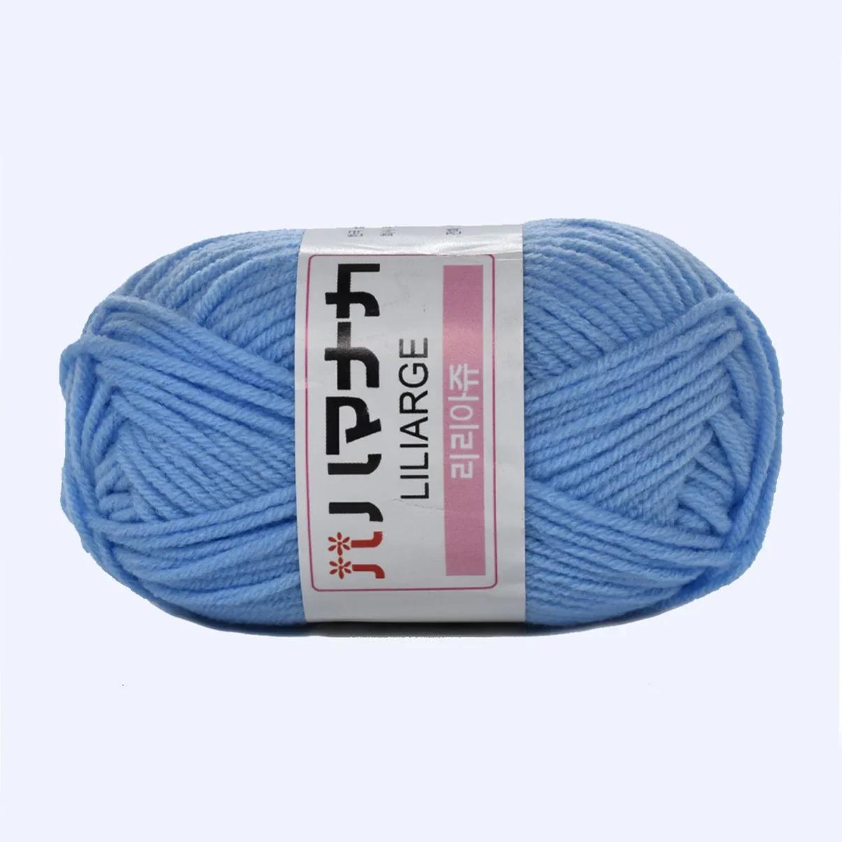 DIY Hand Knitting Milk Cotton Yarn, 4 Ply Soft Baby Yarn, Artesanato de crochê, 80% Fibra De Grampo Longa, 60m, 66yd, 25g - Image 1