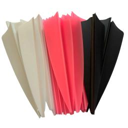 Plástico Shiled Seta Penas para Tiro com Arco, Borracha Fletches, Pena, DIY, 2 ", 3", 4 ", 50Pcs - Image 6