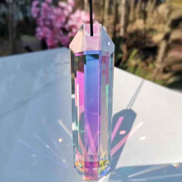 Pingente Cristal Suncatcher Hexágono 120mm para Decoração de Casa e Casamento