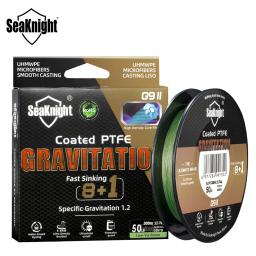 Seaknight marca gravitação g9 ii linha de pesca de afundamento rápido 300m/150m revestido ptfe trançado linha de pesca à prova de água do mar à prova de uv - Image 1