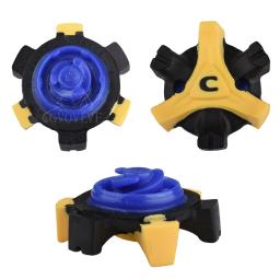 Sapato de golfe espigões substituições, altura do dente 5mm, sapato de golfe grampos, fácil instalação, azul preto e amarelo, 14pcs por pacote - Image 3